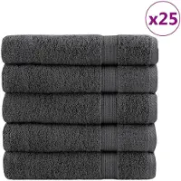 vidaXL Badhanddoeken SOLUND 25 st 600 g/m² 100x150 cm antraciet