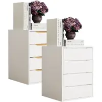 VCM Houten nachtkastje Bijzettafel Lade Console Nachtkastje Malira M