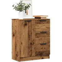 vidaXL Dressoir 60x30x70 cm bewerkt hout oud houtkleurig