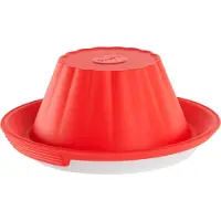 Lékué Puddingvorm - met Keramisch bord - Red