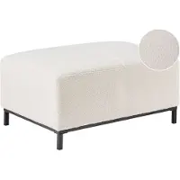 Beliani OSLO - Ottomaan - Wit - Bouclé