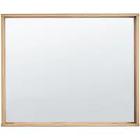 Beliani ROSELL - Wandspiegel - Lichthout - 80 x 65 cm - Vezelplaat