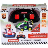 Carrera 370430033 - 2.4GHz Mario Kart Mini RC - Luigi Paperbox 1:50 RC auto Elektro Racewagen Incl. accu en laadkabel