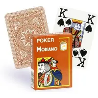 Modiano poker speelkaarten bruin 4 index