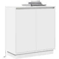 vidaXL LED Dressoir Wit 71 x 34,5 x 75 cm Bewerkt hout