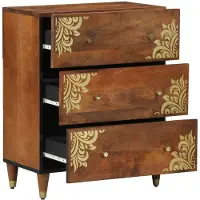vidaXL Dressoir Bruin 60 x 33 x 75 cm Massief Mango Hout