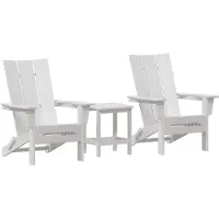 vidaXL Tuinstoel 3 st Wit Polyetheen