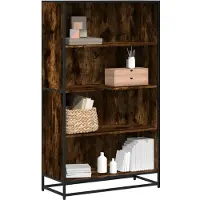 vidaXL Boekenkast 80,5x35x139 cm bewerkt hout gerookt eikenkleurig
