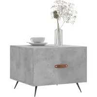 vidaXL Salontafels 2 st 50x50x40 cm bewerkt hout betongrijs
