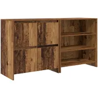 vidaXL Dressoir 2 st Oudhout 70 x 41 x 75 cm Bewerkt hout