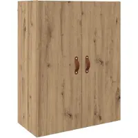 vidaXL Wandkast Artisan Eiken 69,5 x 34 x 90 cm Bewerkt hout
