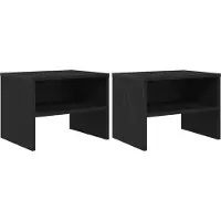 vidaXL Nachtkastje 2 st Zwart eiken 40 x 40 x 30 cm Bewerkt hout