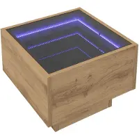 vidaXL Salontafel, Artisan-eikenhout, 40 x 40 x 30 cm