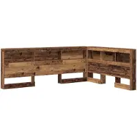 vidaXL Opberghoofdbord met plank Oud Hout 160 cm Bewerkt hout