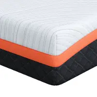 vidaXL Matras Wit en Zwart 180 x 200 cm Jacquard stof