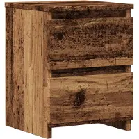 vidaXL Nachtkastje 30x30x40 cm bewerkt hout oud houtkleurig