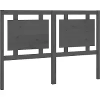 vidaXL Hoofdbord 145,5x4x100 cm massief grenenhout grijs