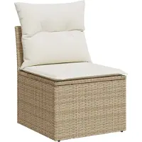 vidaXL Bankstel 6 st poly rattan