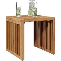 vidaXL Tuin Bijzettafel Bruin 45 x 45,5 x 45,5 cm Massief Teakhout