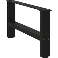 vidaXL Salontafelpoten 2 st 70x(30-31) cm staal zwart