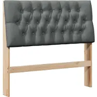 vidaXL Gestoffeerd hoofdbord Donkergrijs 100 cm Massief grenenhout