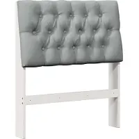 vidaXL Gestoffeerd hoofdbord Lichtgrijs 75 cm Massief grenenhout