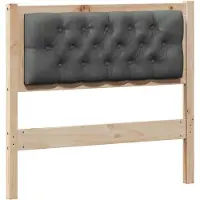 vidaXL Hoofdbord Anders Bruin en donkergrijs 90 cm Massief grenenhout