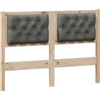 vidaXL Hoofdbord Anders Bruin en donkergrijs 135 cm Massief grenenhout