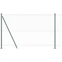 vidaXL zeshoekig gaashek met betonnen voetstuk 10 x 1,6 m Groen Mesh