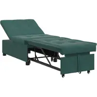 vidaXL Slaapbank Donkergroen 194 x 67 x 82 cm Fluweel