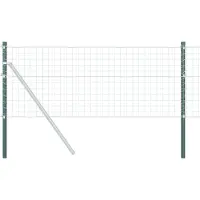 vidaXL Hekpaal 12 st Groen 60 cm Poedercoated staal