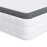 vidaXL Matras 2 st Medium zacht 80 x 200 cm Wit en Grijs