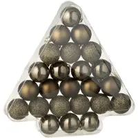 J-Line Kerstbal Koper D 4 Cm 24 Stuks