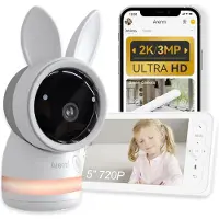 Arenti AINanny - Babyfoon - Wifi-babyfoon met 5-inch scherm - Ultra HD 2K resolutie - Lullabies - Alexa & Google