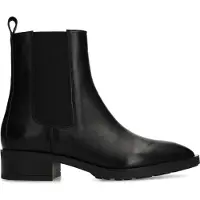 Manfield Zwarte leren chelsea boots | Maat 42