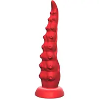Monster Fuck - Vibrator met zuignap en octopusarmen - afstandsbediening - rood