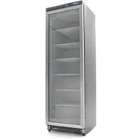Maxima Vrieskast - 400 L - Zwart - met Glazen Deur