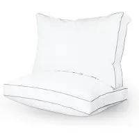 Sleep Comfy Katoen Boxkussen Set van 2 - Ultiem Comfort - Hotelkwaliteit Hoofdkussen - Verlicht Nek- en Rugklachten - Katoen Tijk - Orthopedisch & Ergonomisch - 50x60x10 cm