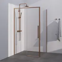 Brauer Season douchecabine met schuifdeur 100x80cm koper