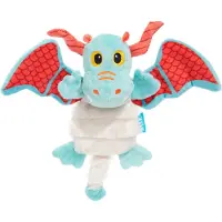 BARK grimbold the dragon draak pluche blauw 26,5x23x5 cm tot 10 kg