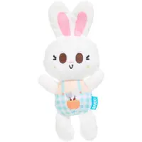 BARK green thumb bun pluche konijntje met schort wit 31x14x6 cm tot 20 kg