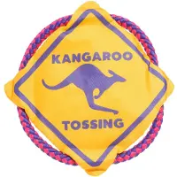 BARK kangaroo tossing frisbee met flostouw 33x25x2 cm