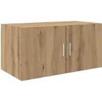 vidaXL Wandkast artisanaal eikenkleurig 80 x 42.5 x 40 cm Bewerkt hout