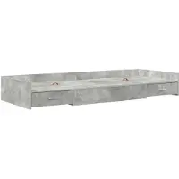 vidaXL Bedframe met lade Beton Grijs 90 x 200 cm Bewerkt hout