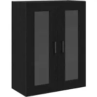 vidaXL Wandkast Zwart Eiken 69,5 x 34 x 90 cm Bewerkt hout