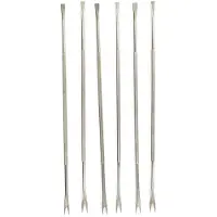 Fackelmann Set van 6 schaaldiervorken van roestvrij staal 18,5 cm