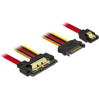 DeLOCK SATA naar SATA data- en voedingskabel - SATA600 - 6 Gbit/s - 0,30 meter