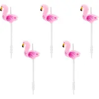 Party Deco Partydeco - Flamingo Taartkaarsjes 5 stuks