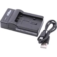 VHBW Acculader compatibel met Panasonic VW-VBL090, VW-VBK180, VW-VBK360, VW-VBY100, VW-VBT190 en VW-VBT380 accu's