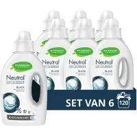 Neutral 6x Vloeibaar Wasmiddel Zwart 20 Wasbeurten 1 Liter